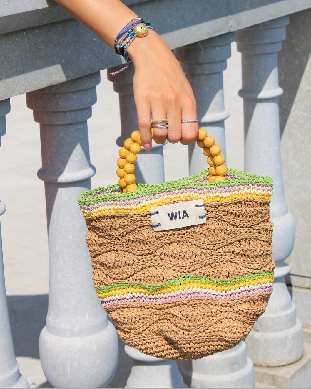 Sarı Boncuklu Çanta