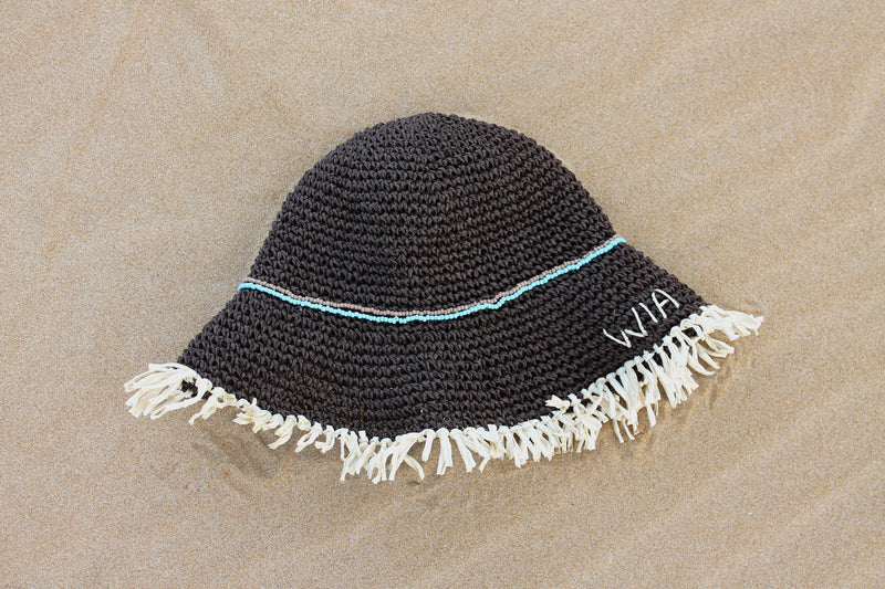 Fringe Bucket Hat Brown