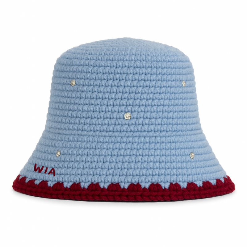 Gem Bucket Hat in Baby Blue