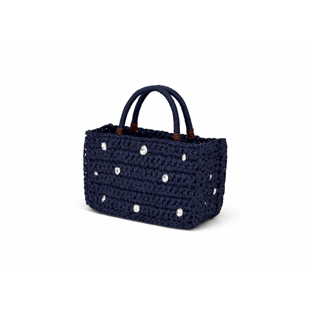 Stud Mini Tote in Navy