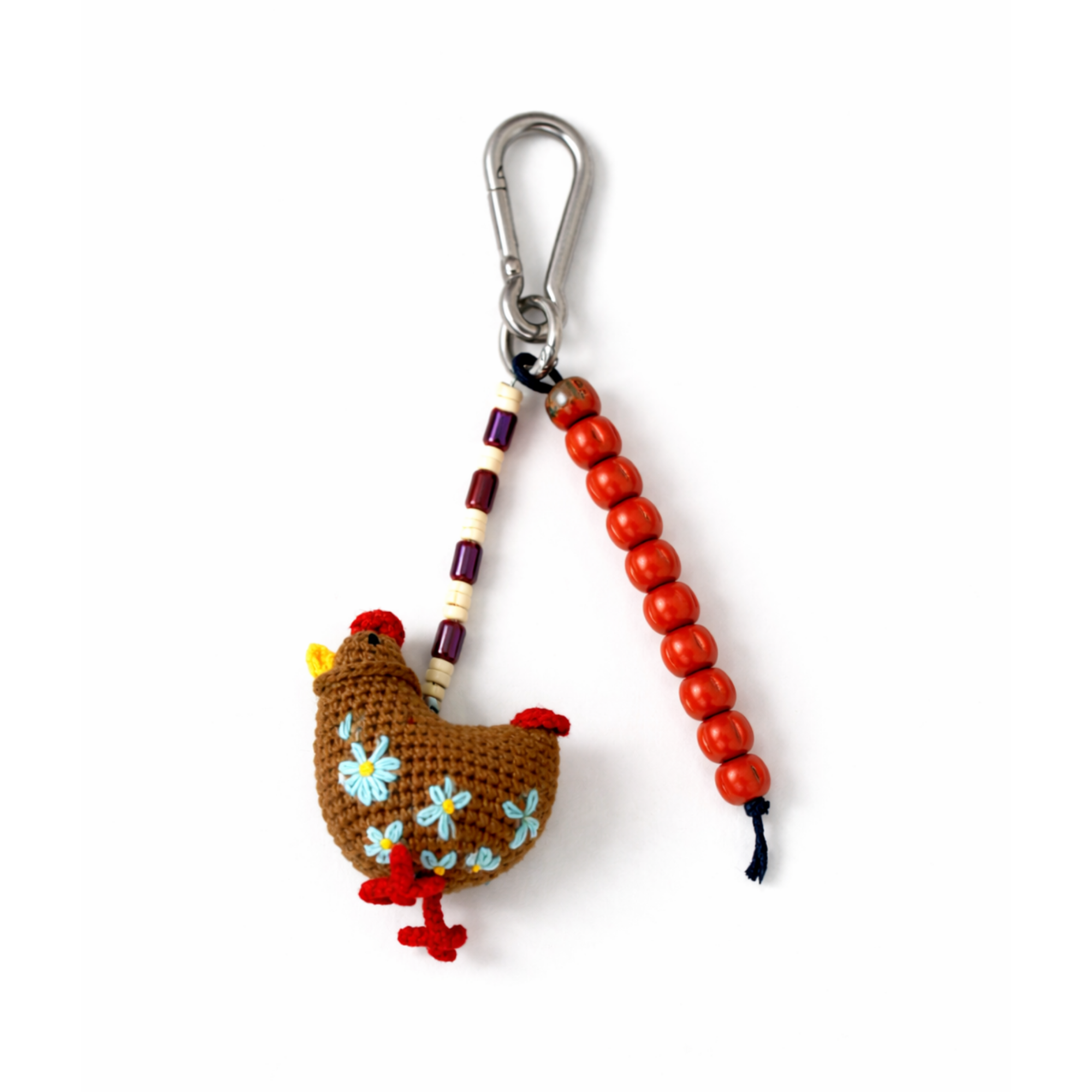 Brown Chicken Bag Charm