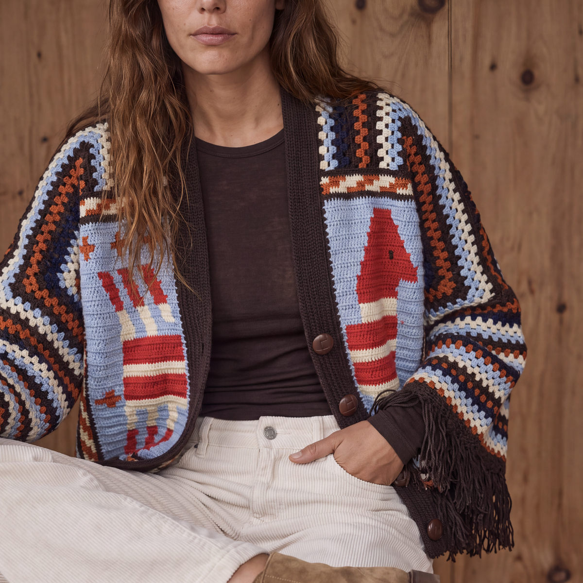 The House Cardigan in Llama
