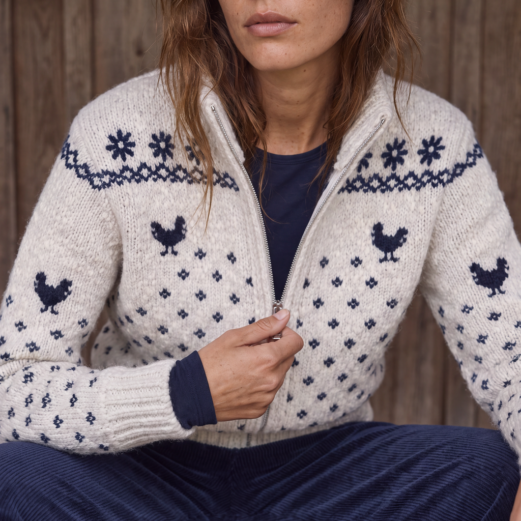 The Cottage Zip in Navy