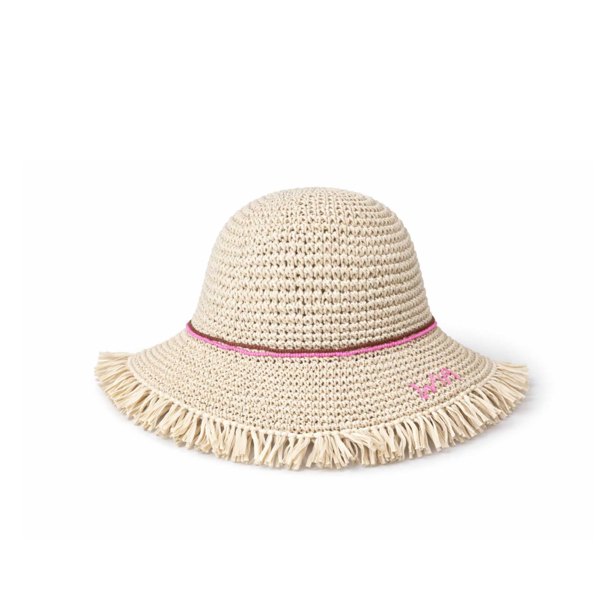 Natürel Saçaklı Kova Şapka