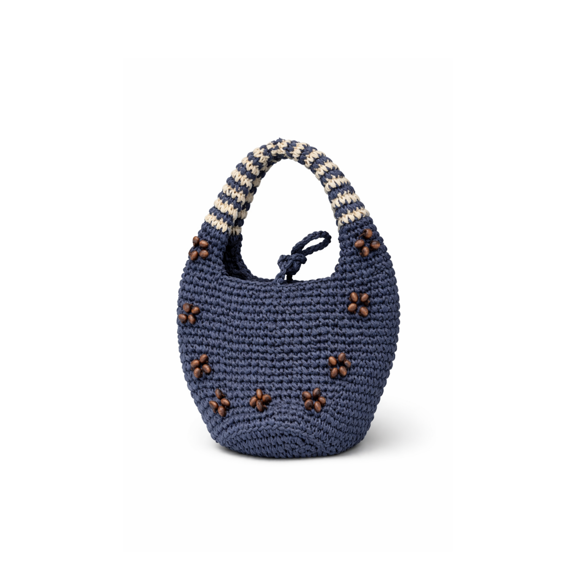 Beaded Boho Bag Navy