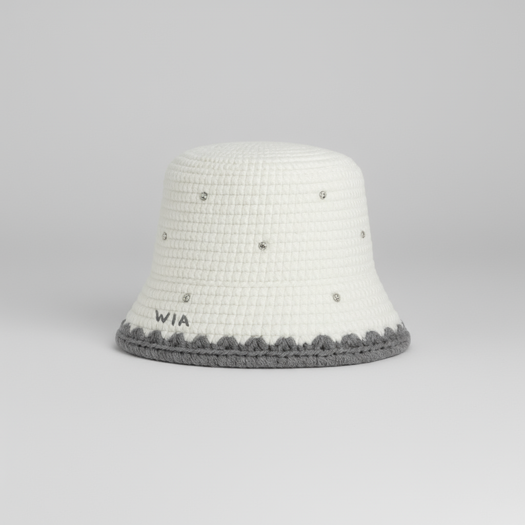 Beyaz Gem Kova Şapka