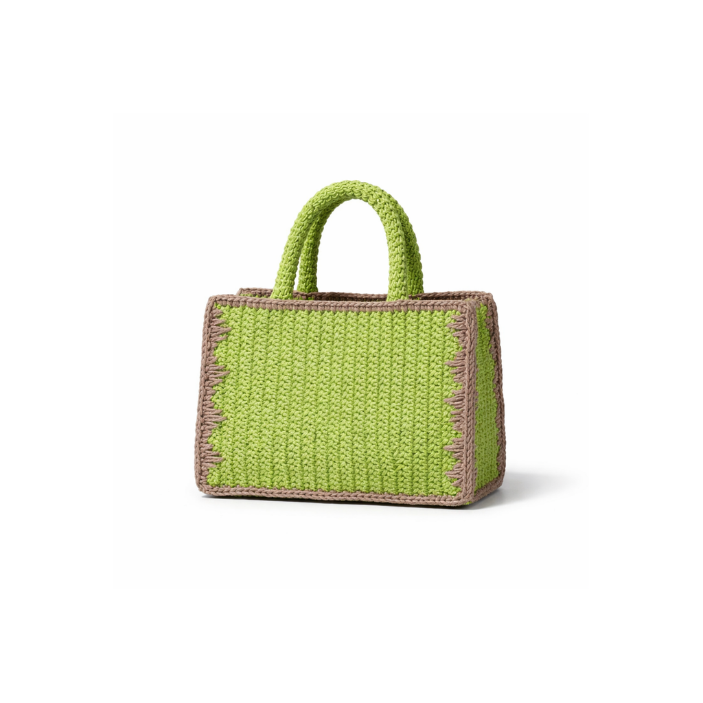 Lili Bag in Green and Taupe
