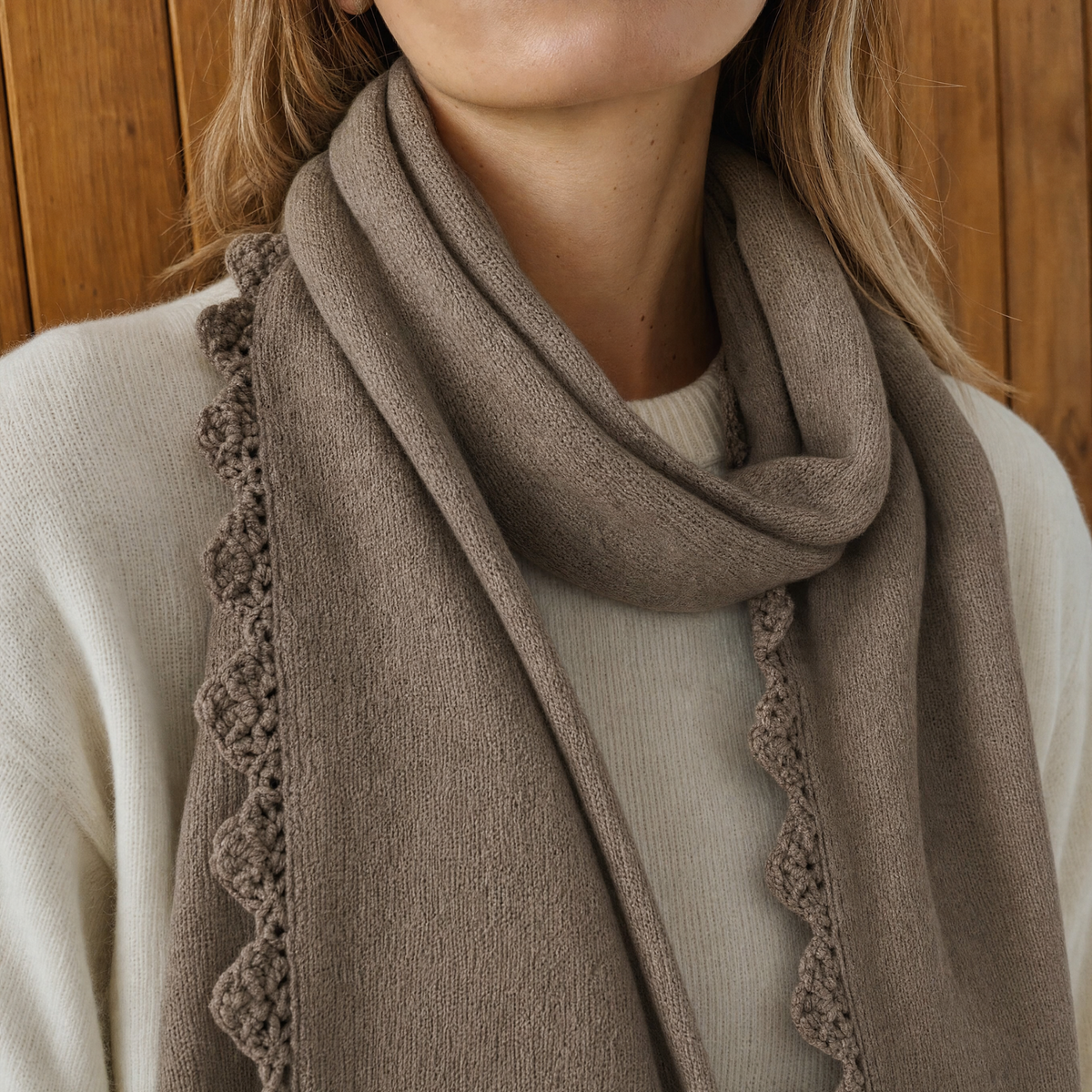 Fleur Scarf In Beige