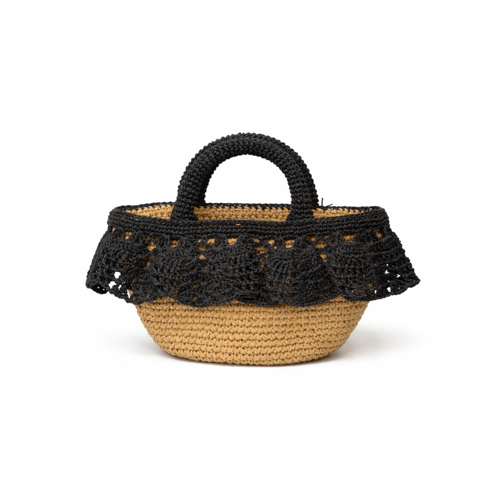 Siyah Dantel Sepet Çanta