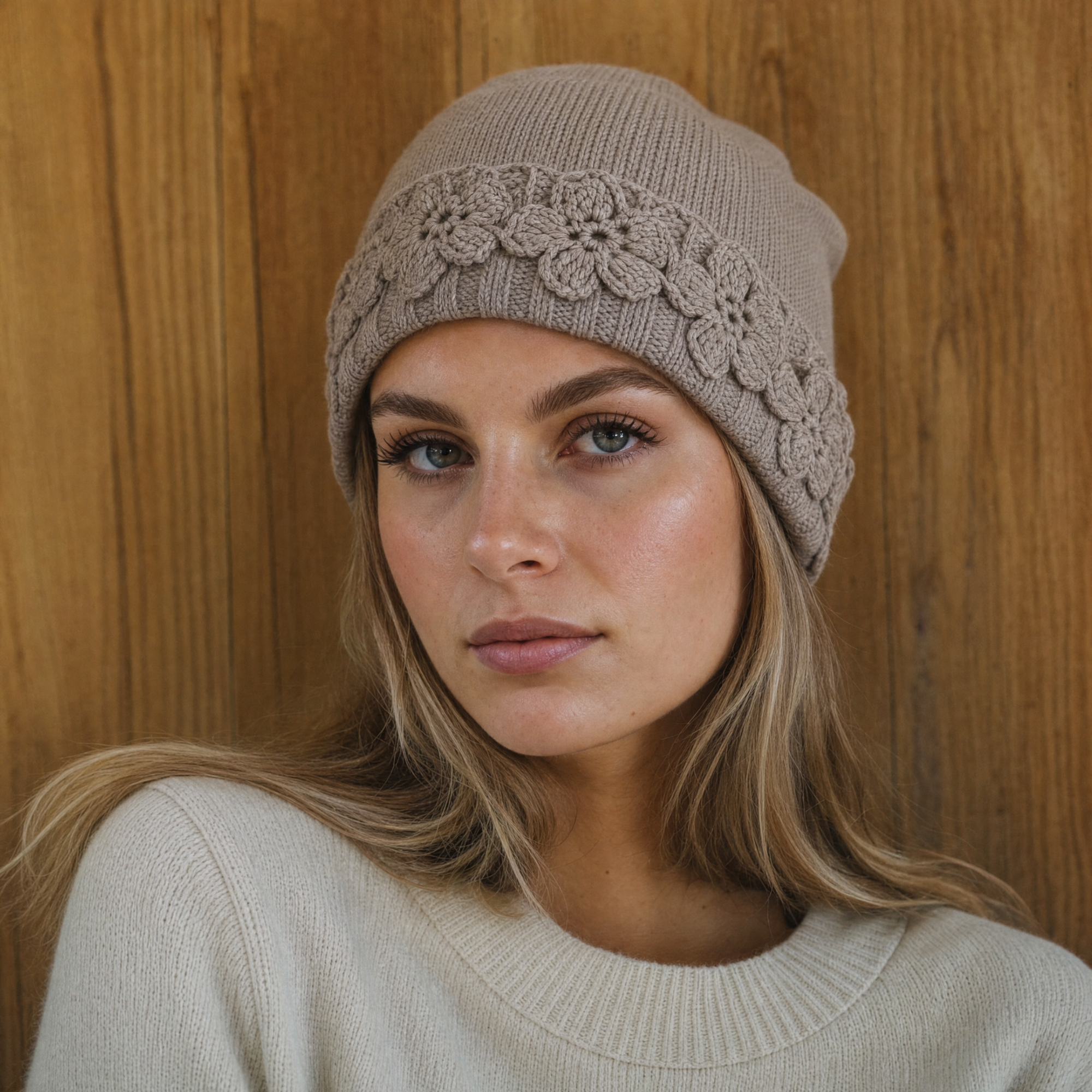 Fleur Hat in Beige