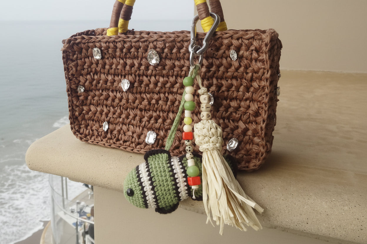 Green Fish Bag Charm