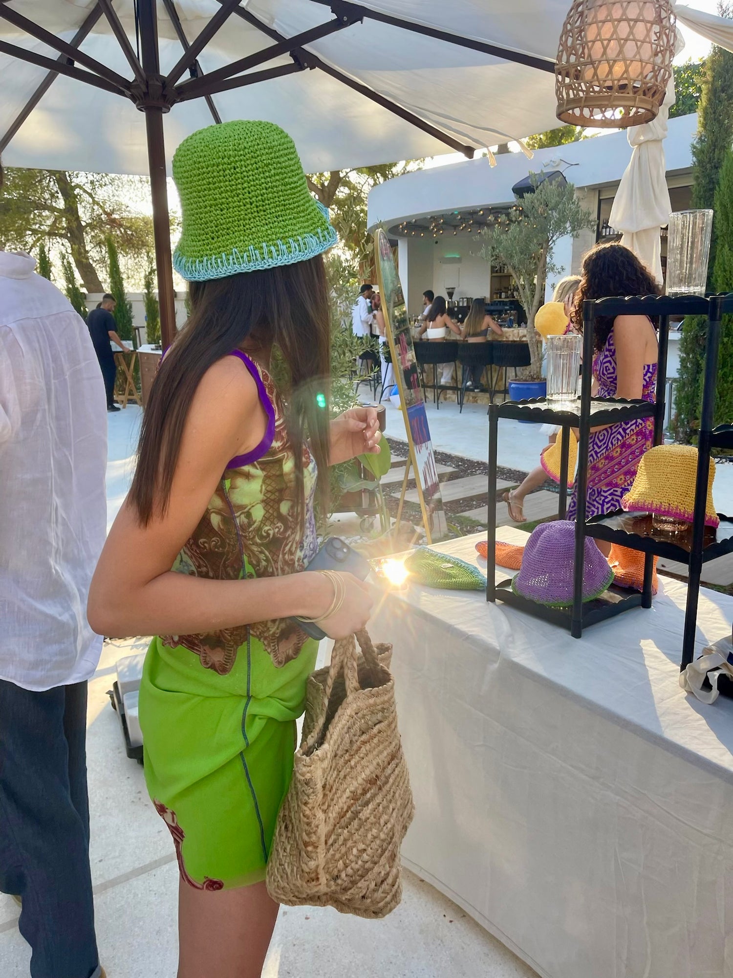 Monica's Hat in Lime