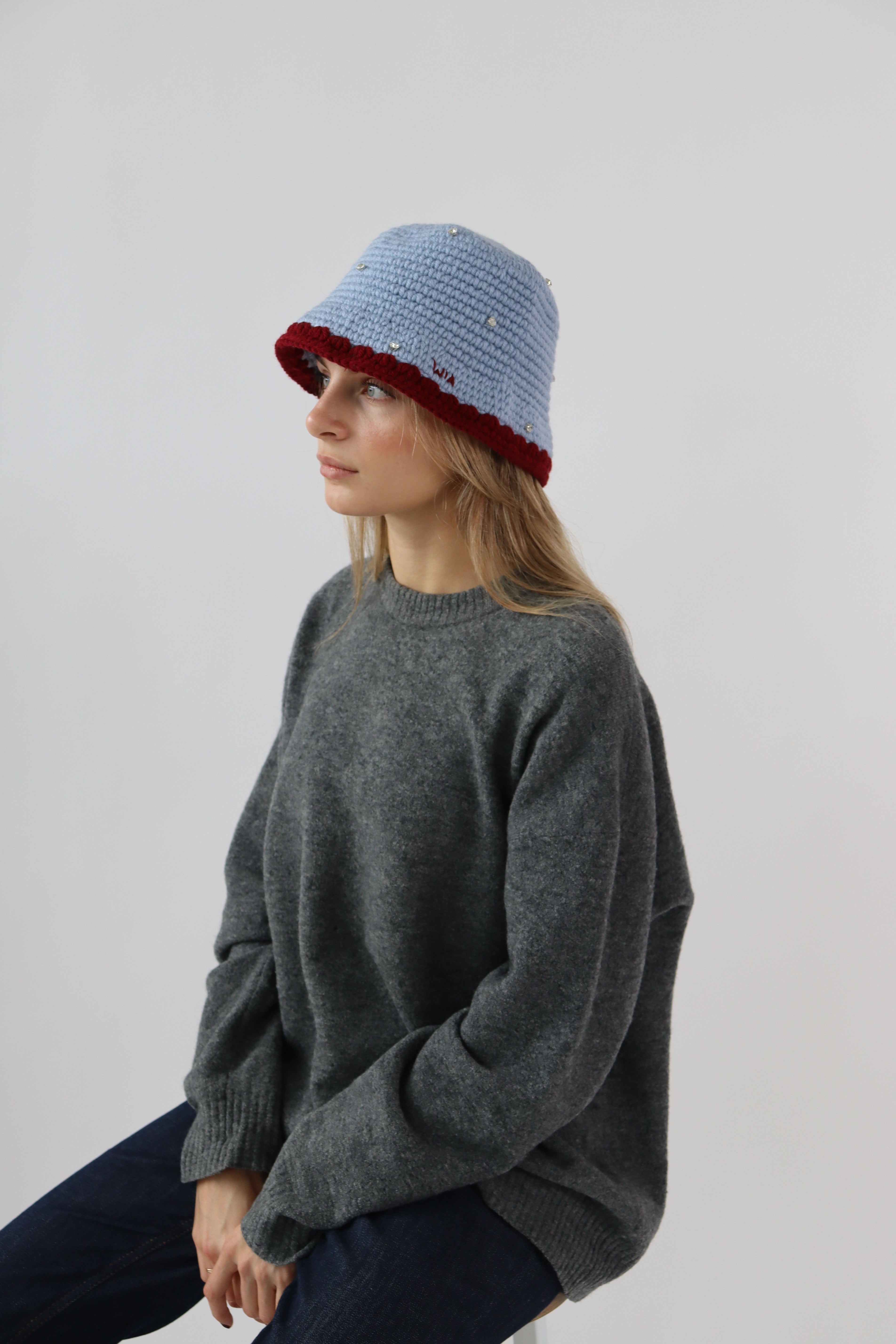 Bebek Mavisi Gem Kova Şapka