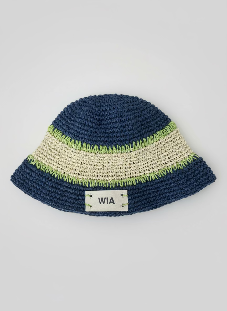 Lacivert Hasır Kova Şapka