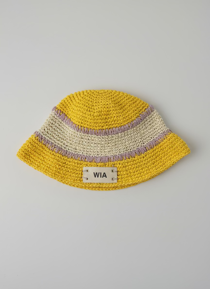 Sarı Hasır Kova Şapka