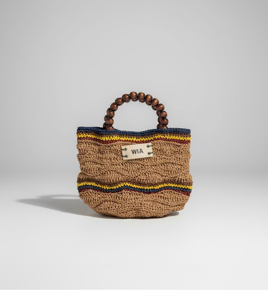 Kahve Boncuklu Çanta