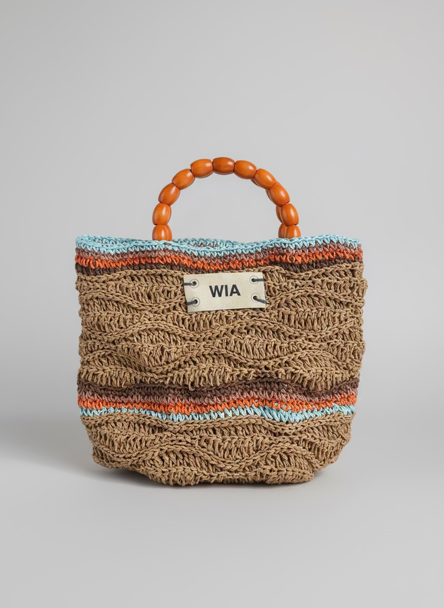 Turuncu Boncuklu Çanta