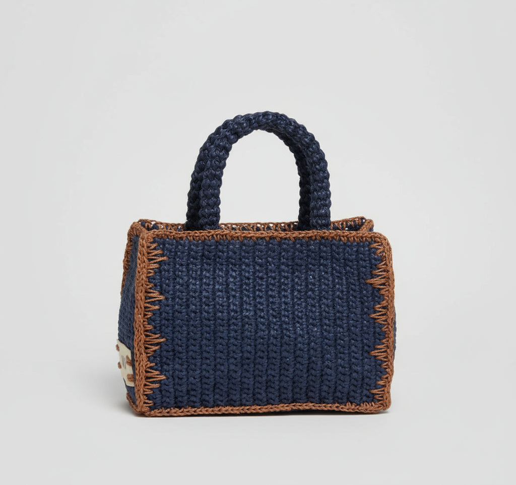 Lacivert ve Bej Lili Çanta