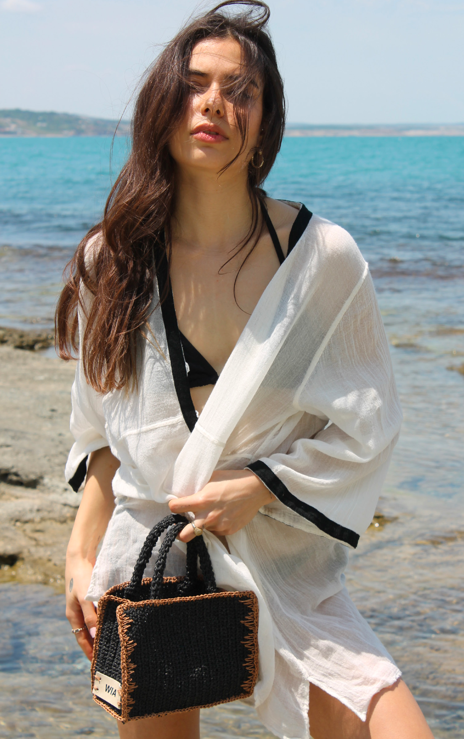 Lili Bag in Black and Beige