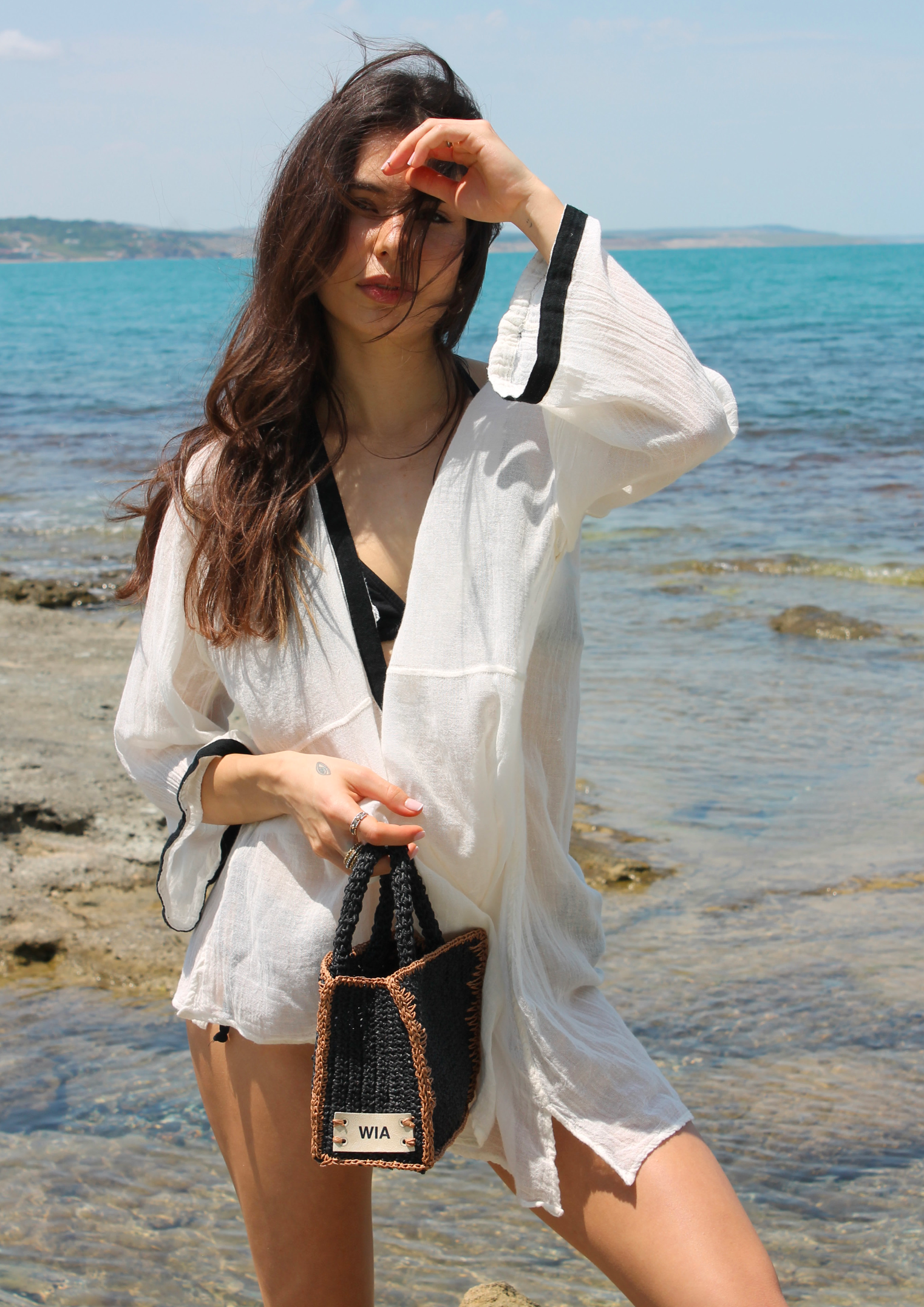 Lili Bag in Black and Beige
