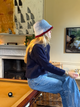 Gem Bucket Hat in Baby Blue