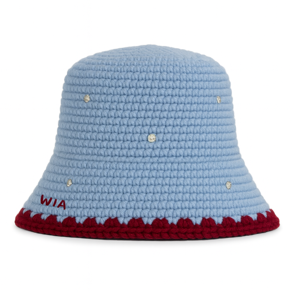 Gem Bucket Hat in Baby Blue